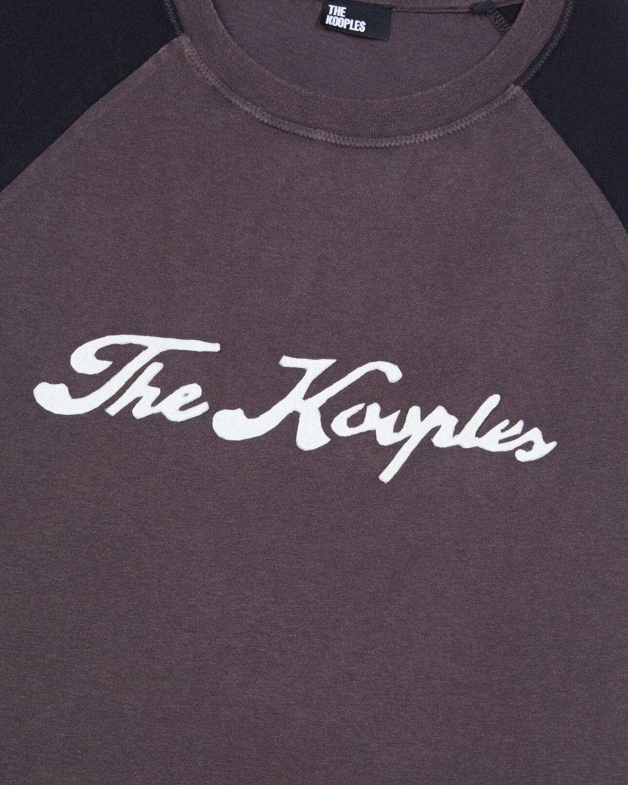 The Kooples MEN BLACK WASHED black next collection serigraphy t-shirt