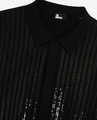 The Kooples HOMME BLACK cardigan à sequins noir