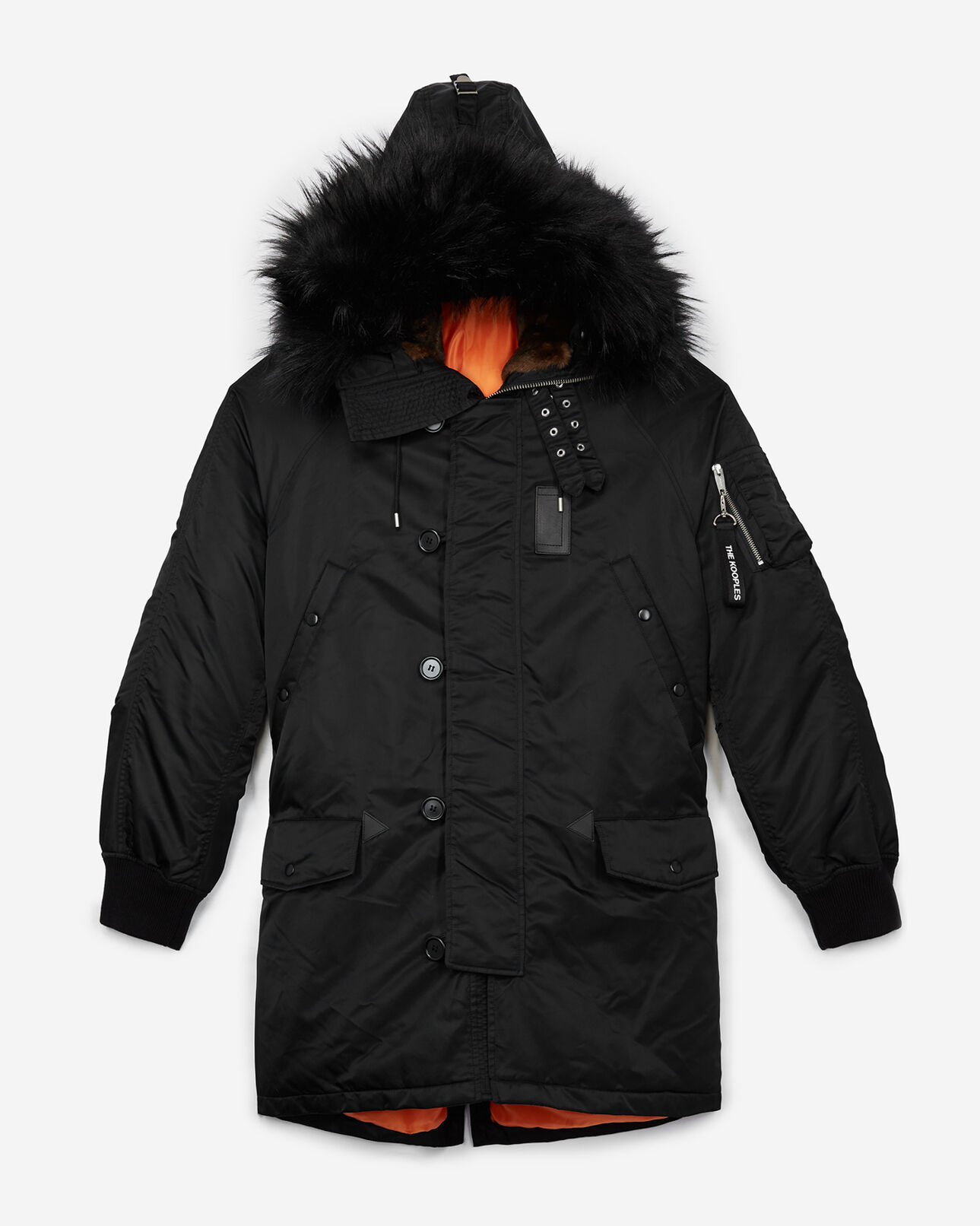 The Kooples HOMME BLACK parka longue noire