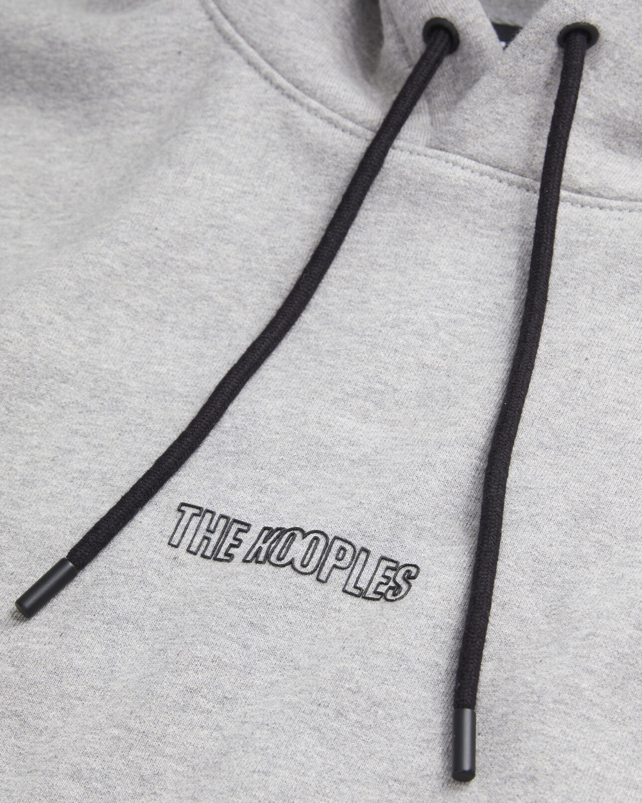 The Kooples MEN GREY MELANGE men's grey biker hoodie