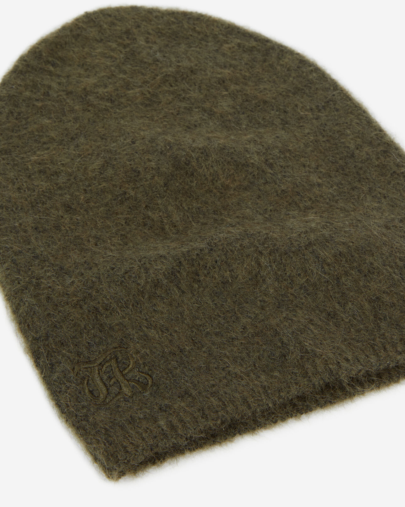 The Kooples MIXED OLIVE NIGHT khaki mohair beanie