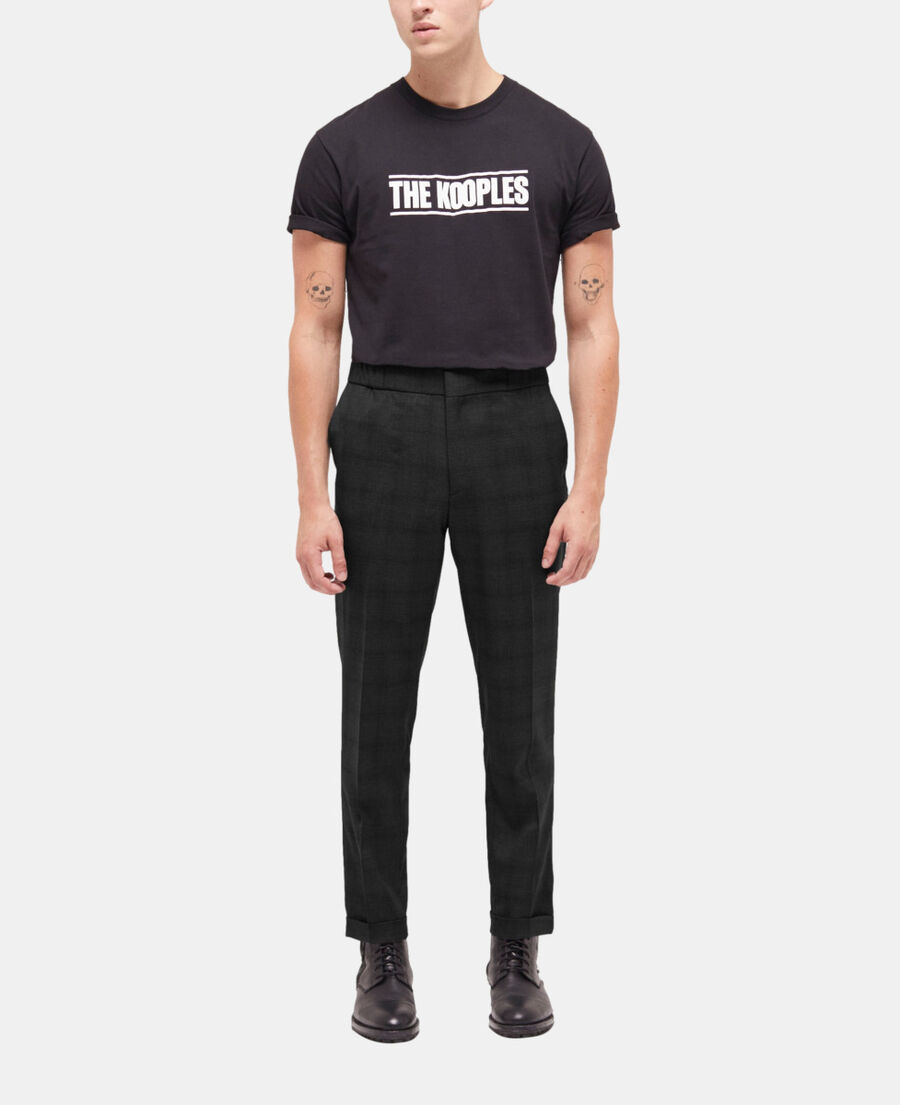 The Kooples HOMME BLACK pantalon de costume à motif