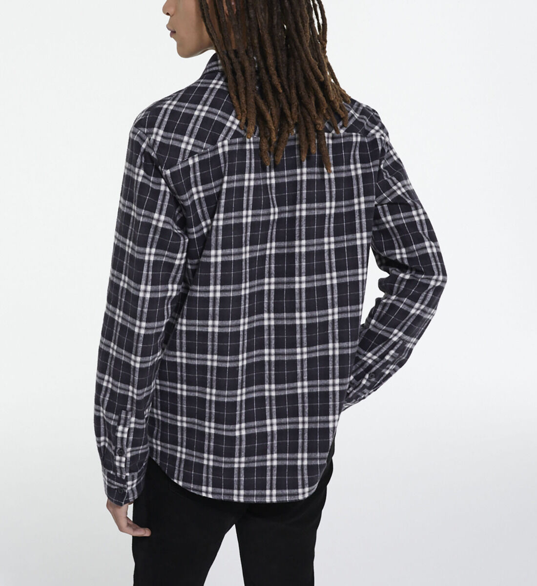 Check classic collar shirt