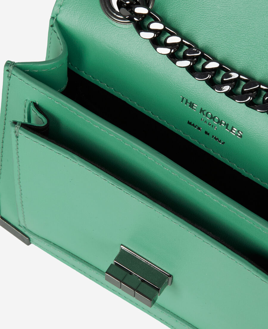 emily small green leather bag