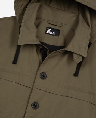 The Kooples HOMME KAKI parka courte à capuche kaki
