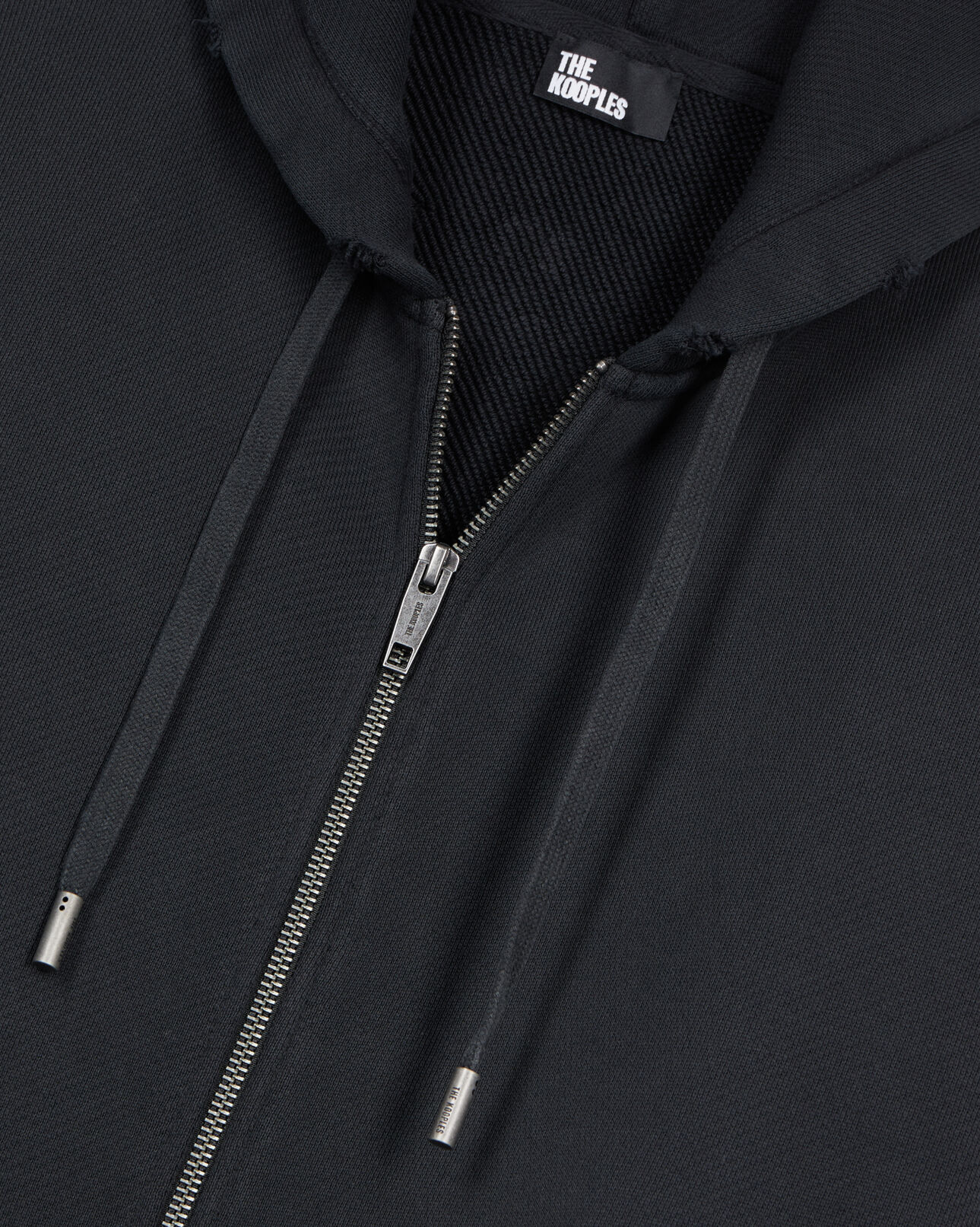 The Kooples HOMME BLACK WASHED sweatshirt à capuche noir