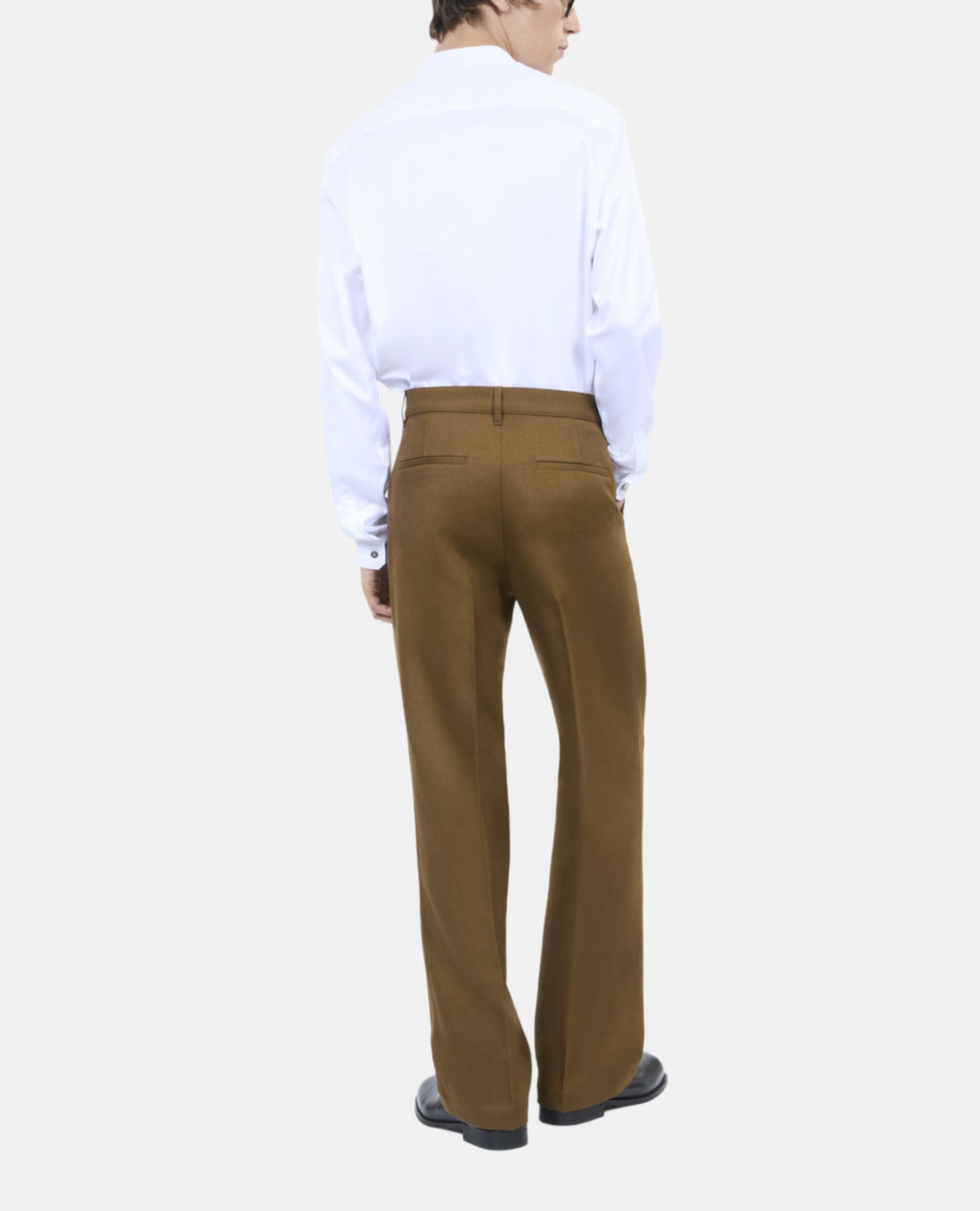 Khaki wool trousers, KAKI, hi-res image number null