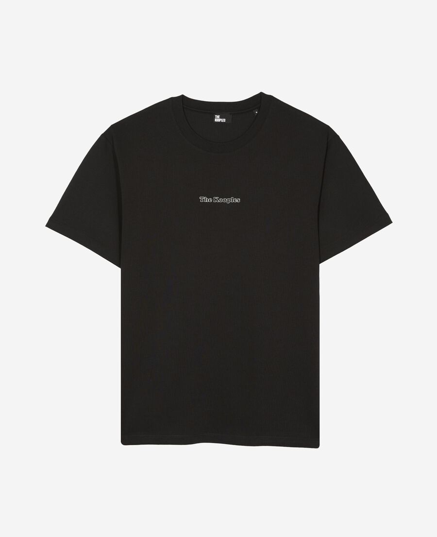 The Kooples H BLACK t-shirt with black cut-out logo