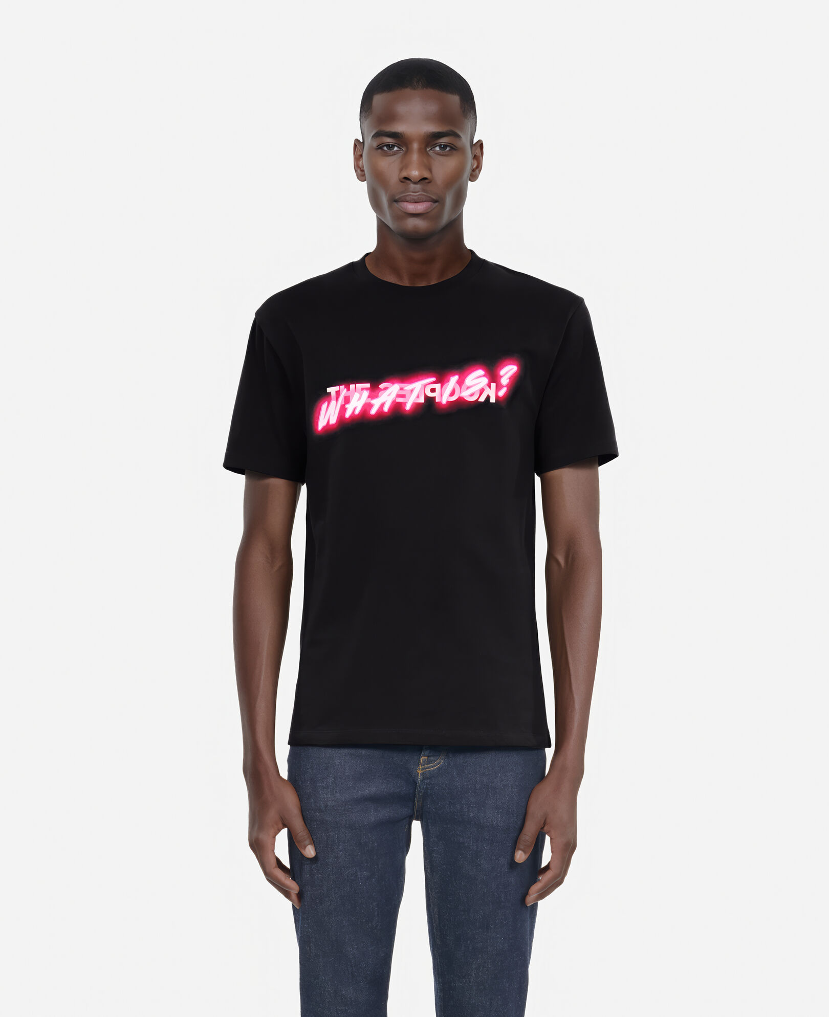 The Kooples MEN BLACK men's what is black t-shirt