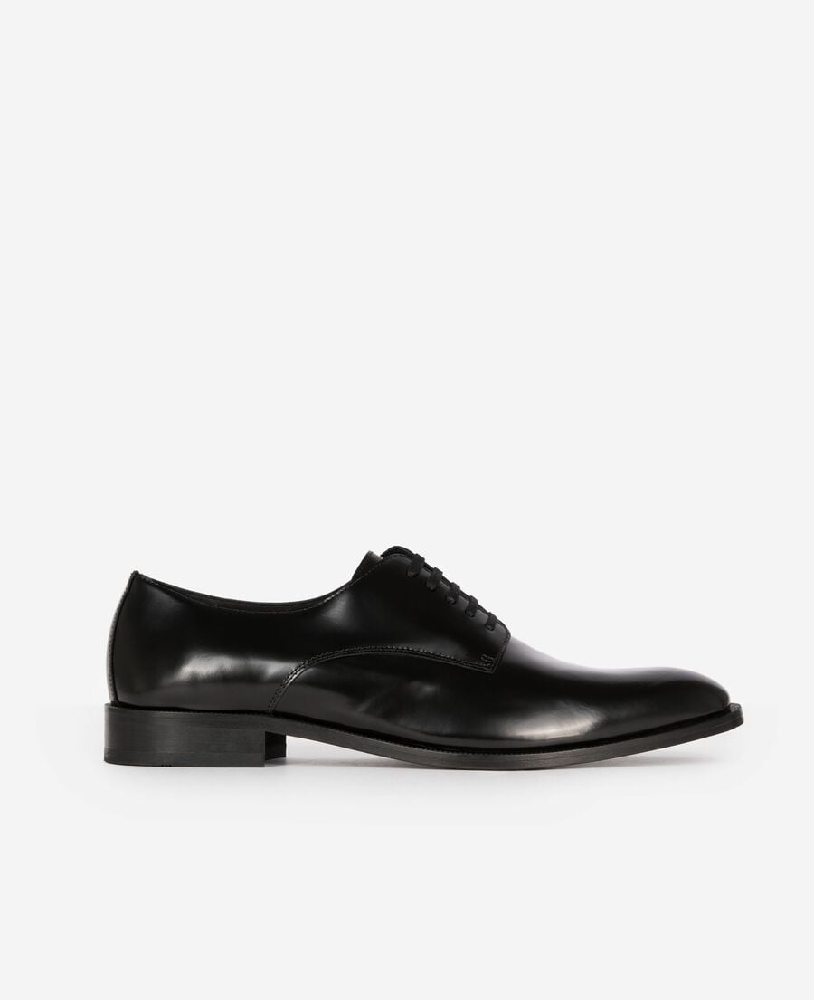 The Kooples H BLACK black leather derbies
