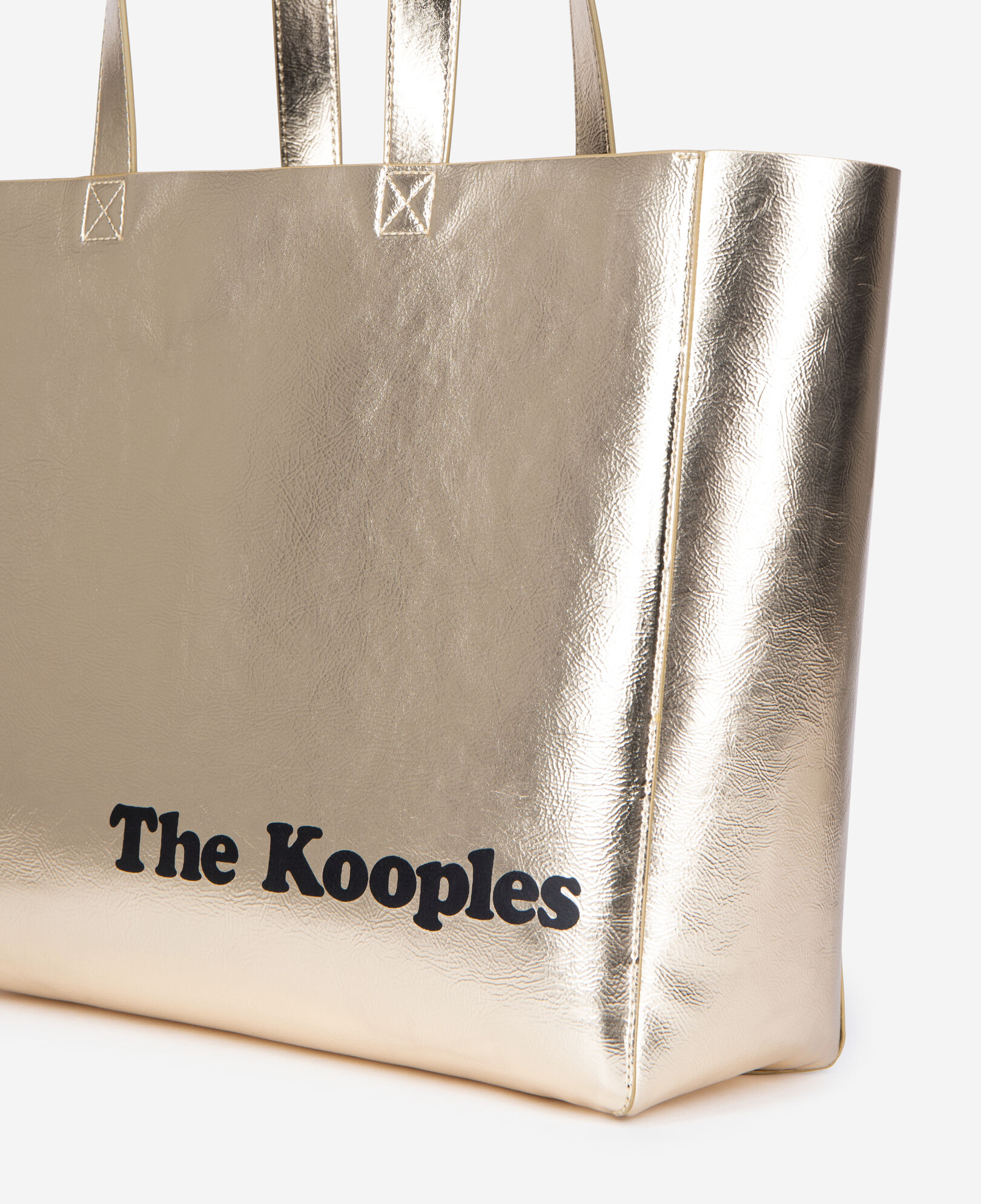 The Kooples WOMEN ANTIC GOLD golden leather-effect tote bag