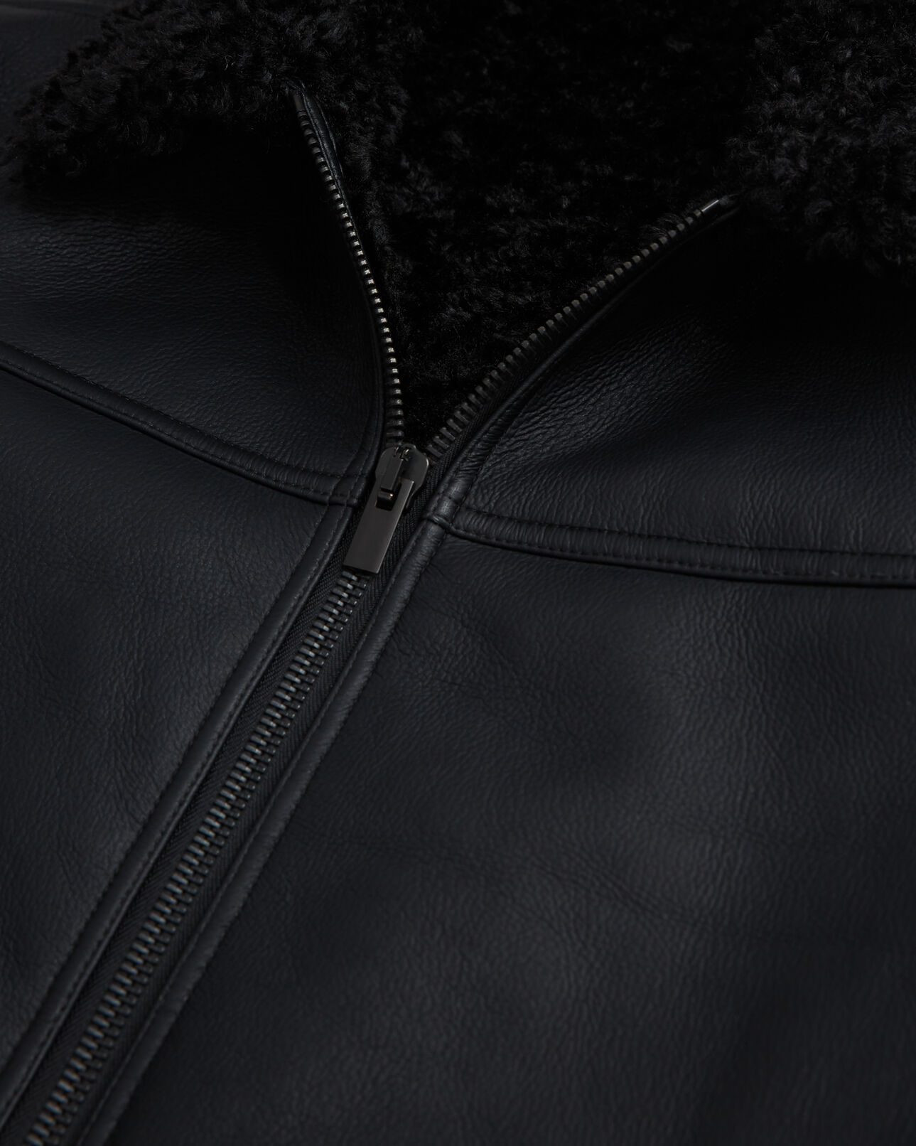 The Kooples MEN BLACK black faux fur coat