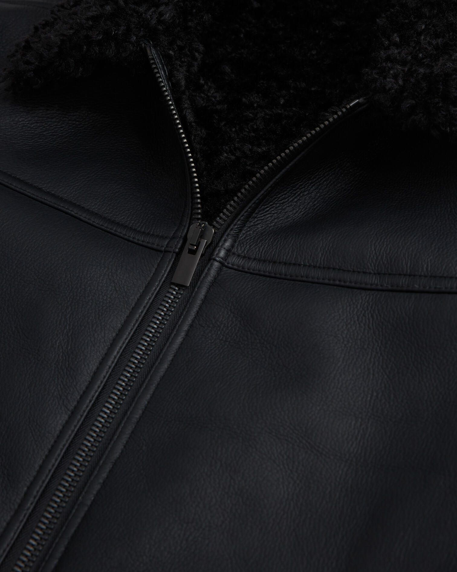 Black faux fur coat, BLACK, hi-res image number null