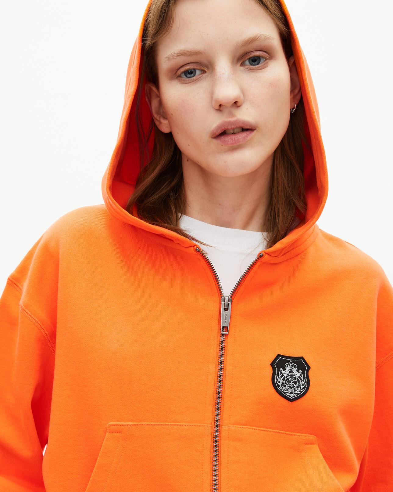 The Kooples FEMME ORANGE sweatshirt à capuche orange