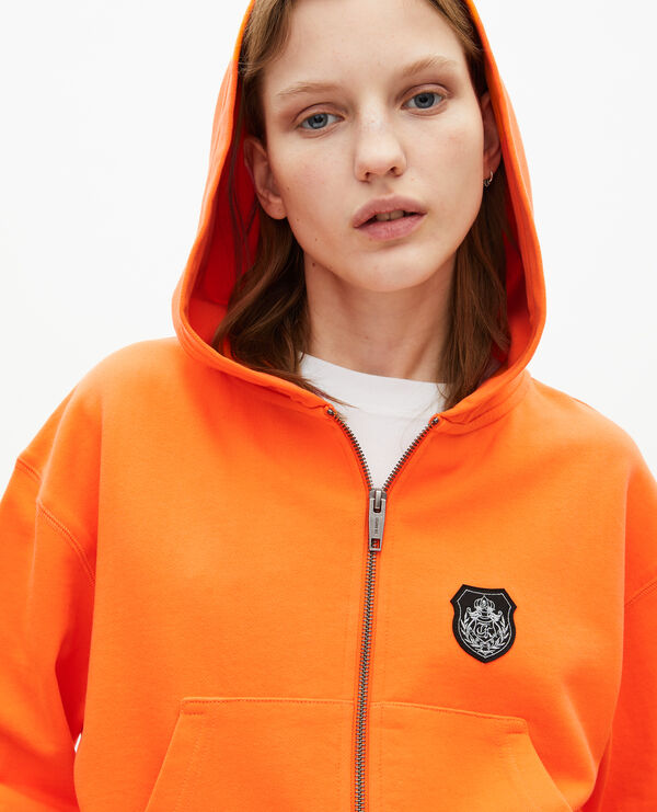 The Kooples DAMEN ORANGE orangefarbenes kapuzensweatshirt