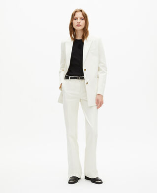 The Kooples FEMME WHITE veste de tailleur en coton écrue