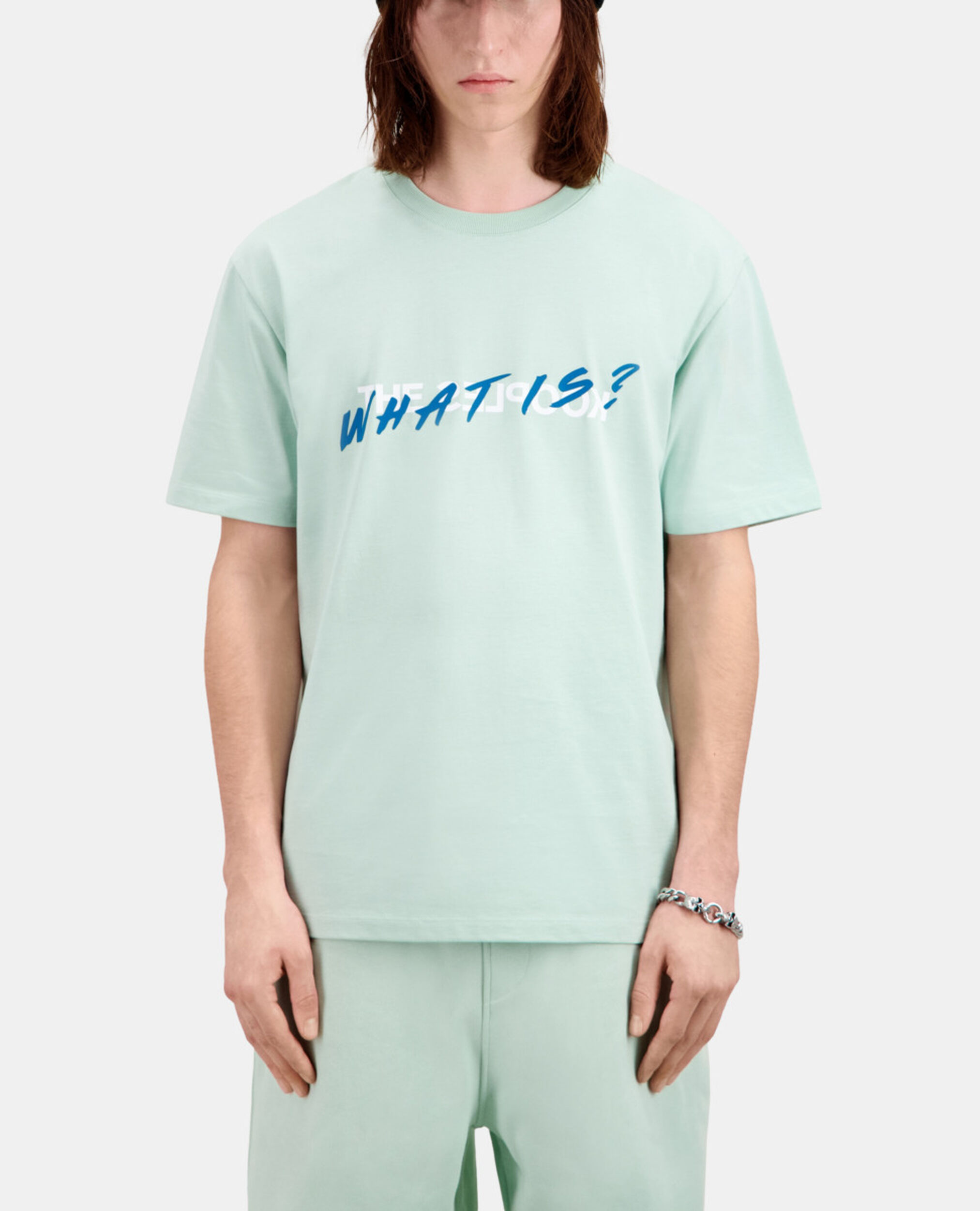 Men's green what is t-shirt, OCEAN, hi-res image number null