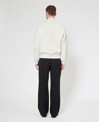 The Kooples MEN LIGHT BEIGE beige trucker-neck sweatshirt