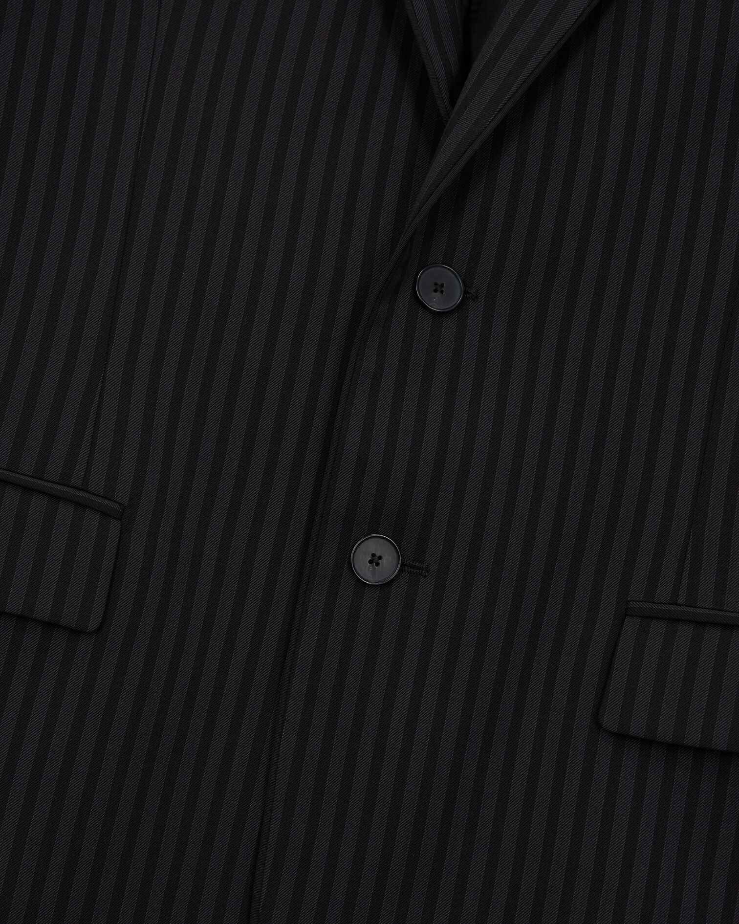 Striped wool suit jacket, BLACK GREY, hi-res image number null