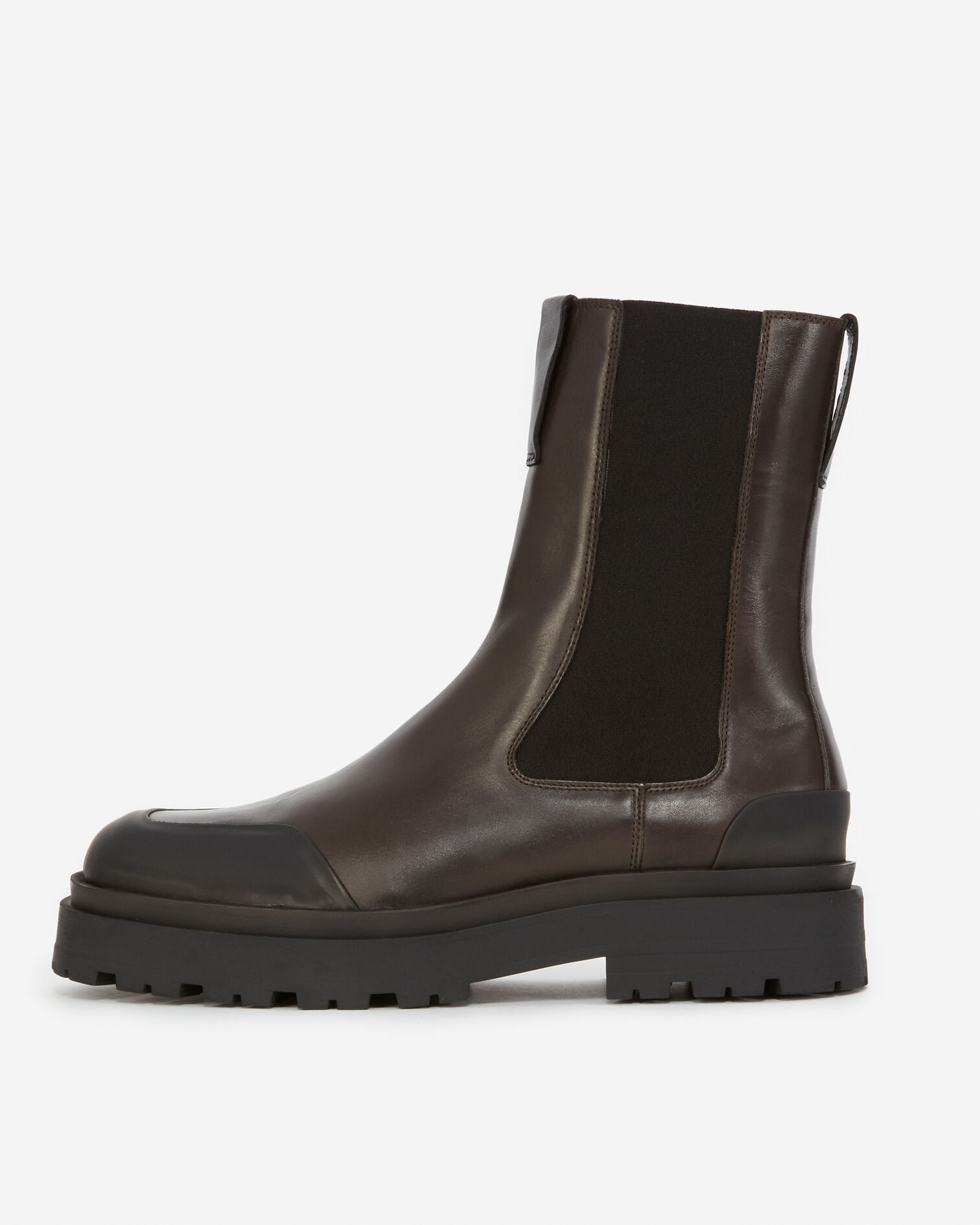 Chelsea boots haute cuir marron compensée, BROWN, hi-res image number null