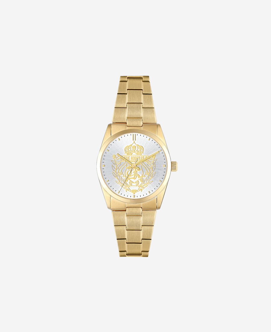 The Kooples MIXED GOLD gold coat of arms watch