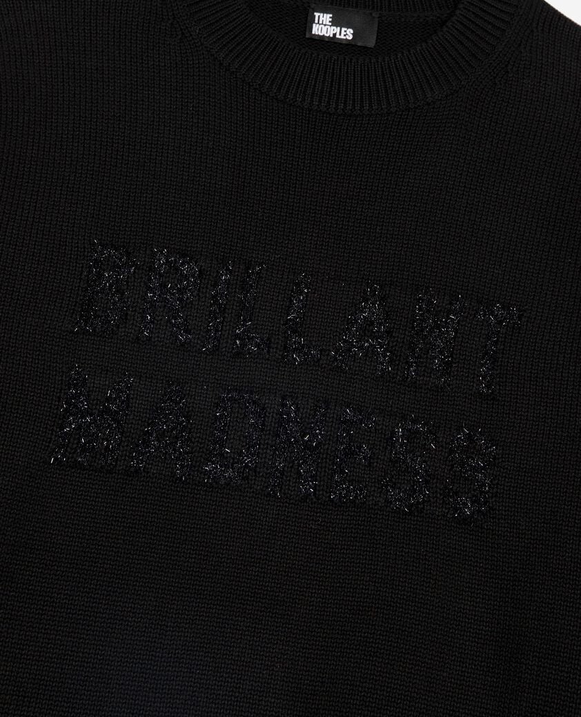 The Kooples WOMEN BLACK sweater with black lurex jaquard