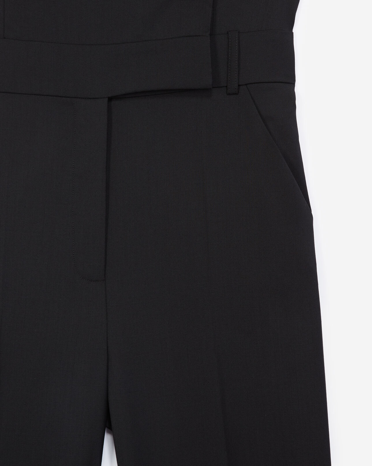 The Kooples FEMME BLACK combinaison noire laine façon smoking