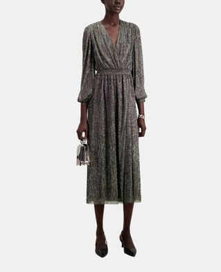 The Kooples MUJER SILVER vestido largo plateado