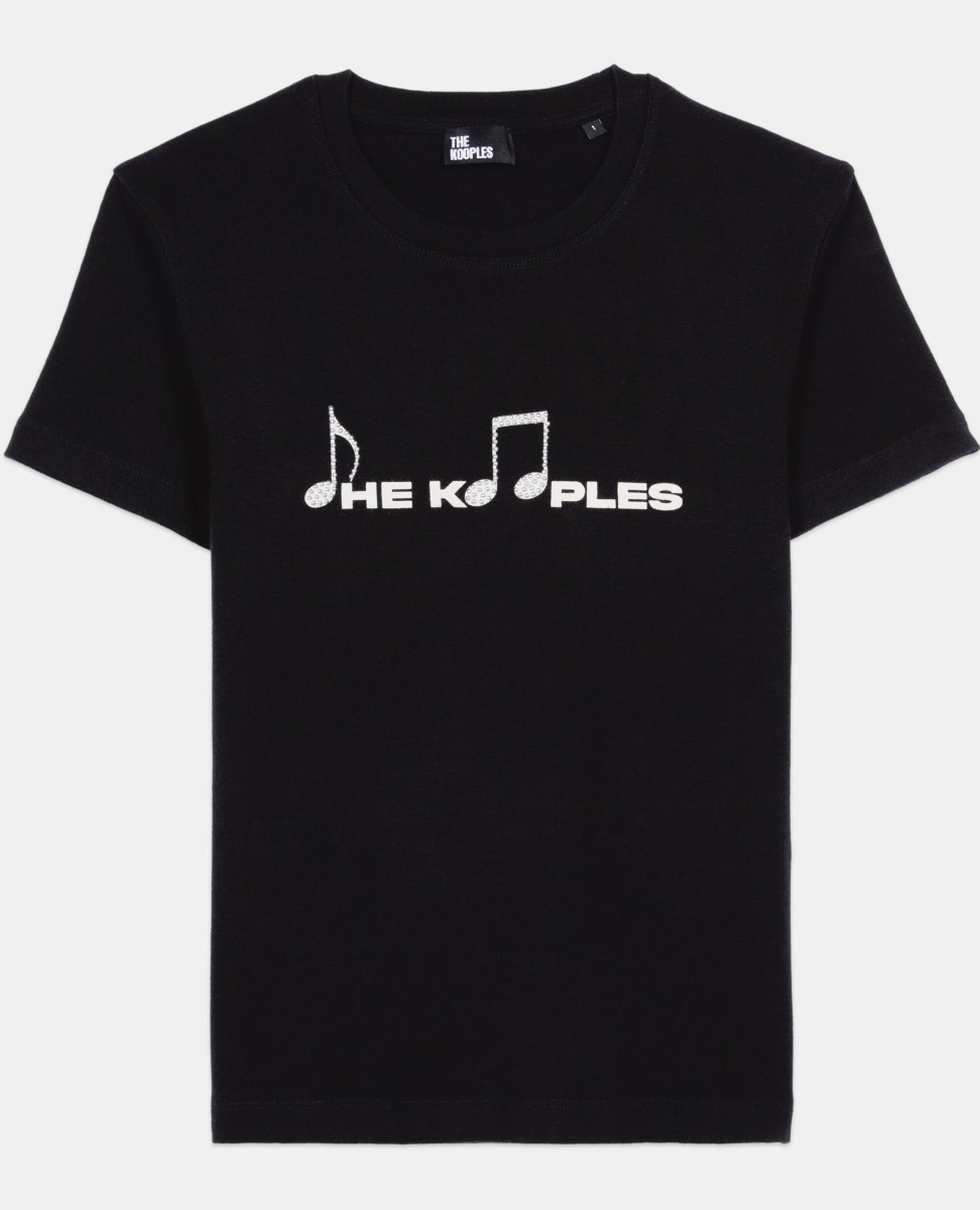 Schwarzes T-Shirt mit Siebdruck, BLACK WASHED, hi-res image number null