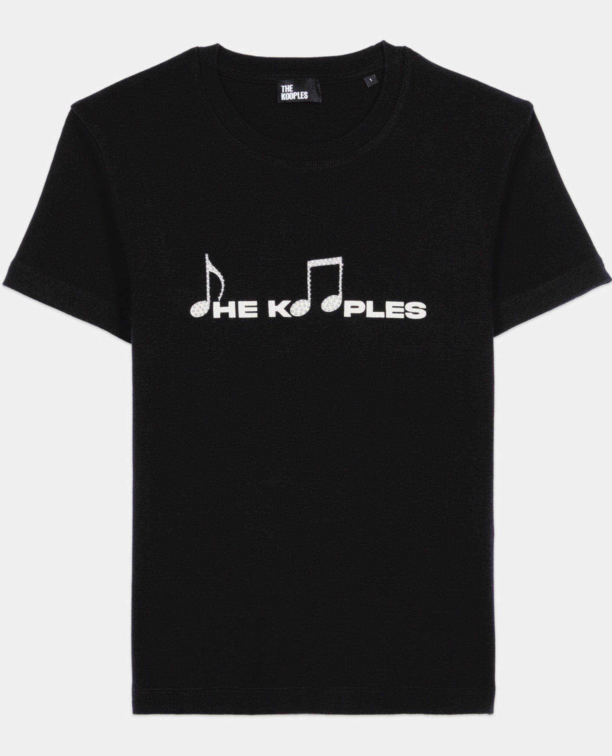 Schwarzes T-Shirt mit Siebdruck, BLACK WASHED, hi-res image number null