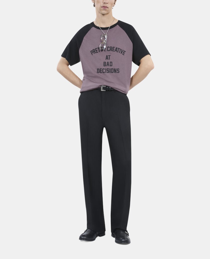 The Kooples HOMME BROWN t-shirt à sérigraphie marron