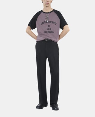 The Kooples HERREN BROWN braunes t-shirt mit siebdruck