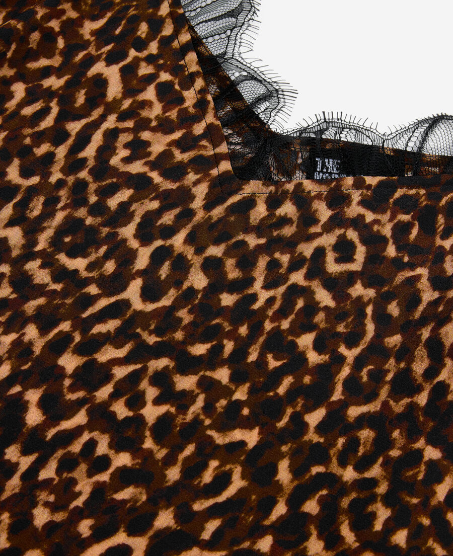 The Kooples WOMEN LEOPARD leopard print silk camisole