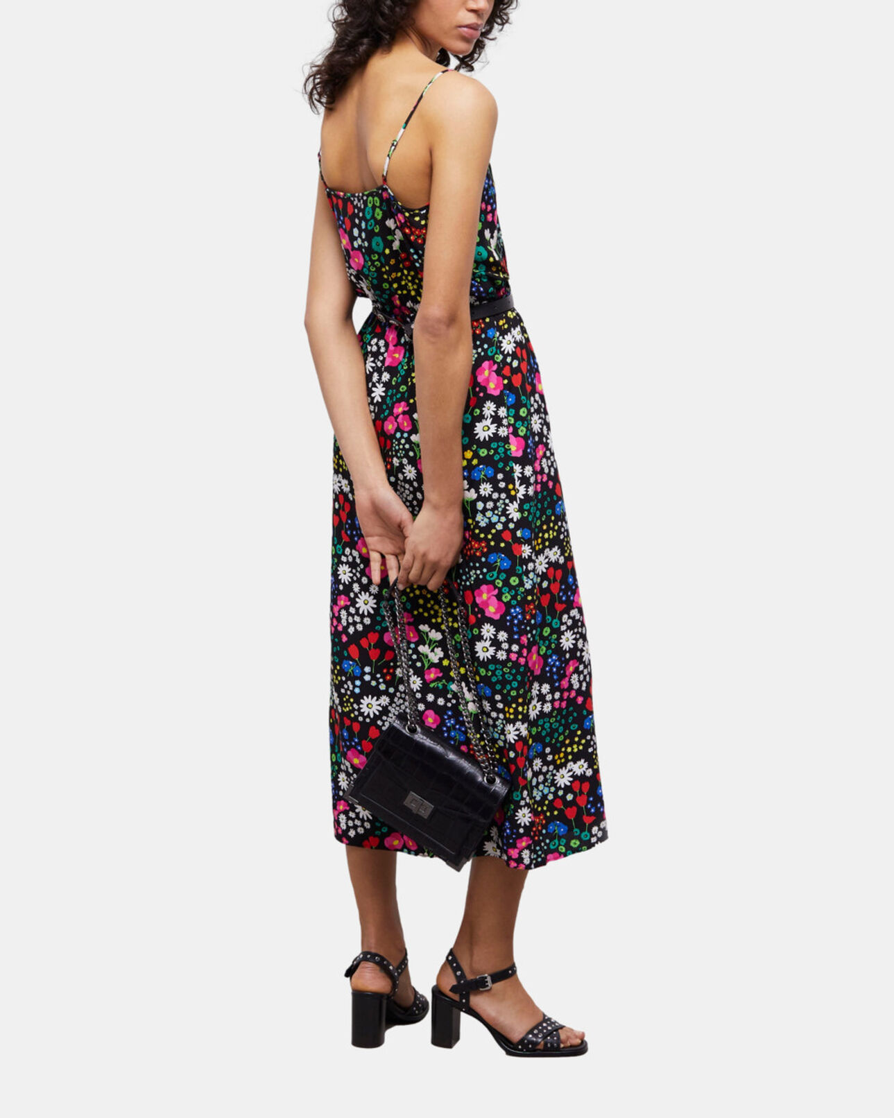 The Kooples FEMME MULTICOLOR robe portefeuille longue imprimée