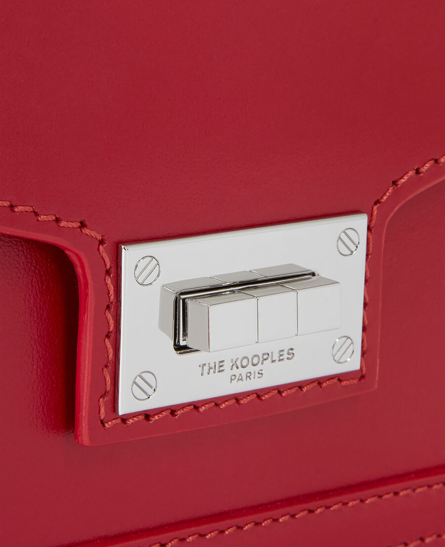 nano emily bag in red leather