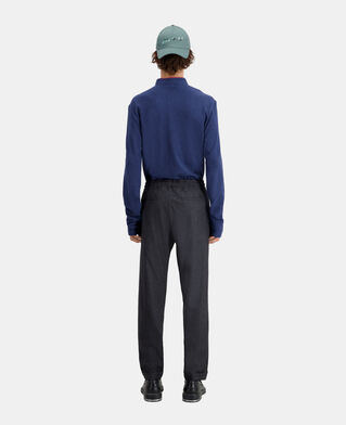 The Kooples HERREN DARK GREY graue hose aus flanell