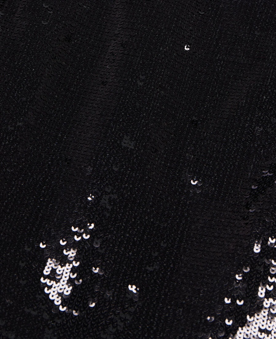 The Kooples FEMME BLACK STONE jupe courte &agrave; sequins noire