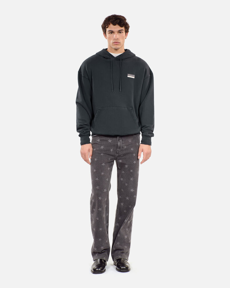 The Kooples MEN BLACK WASHED black 100% wild serigraphy sweatshirt