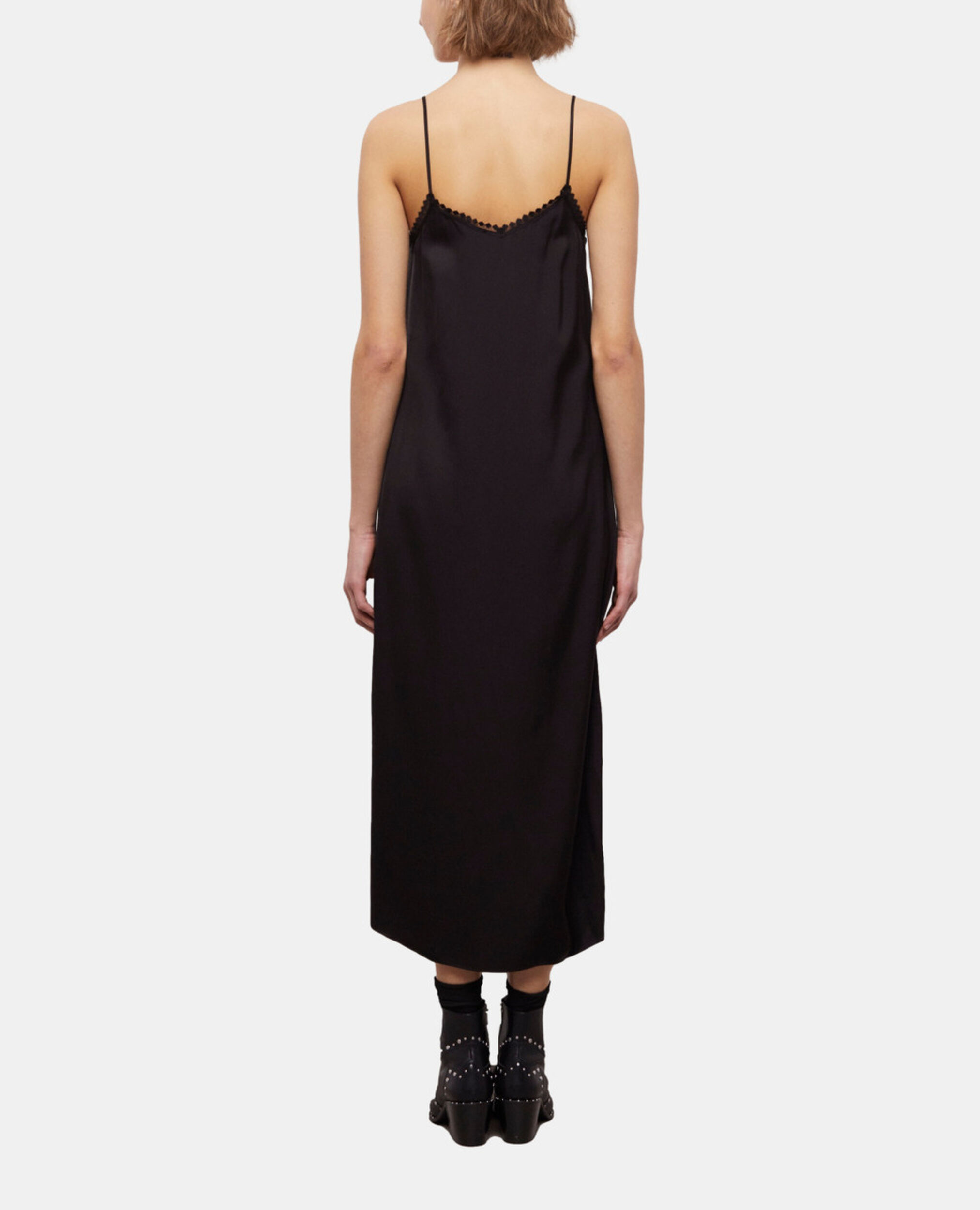 Long black lace dress, BLACK, hi-res image number null