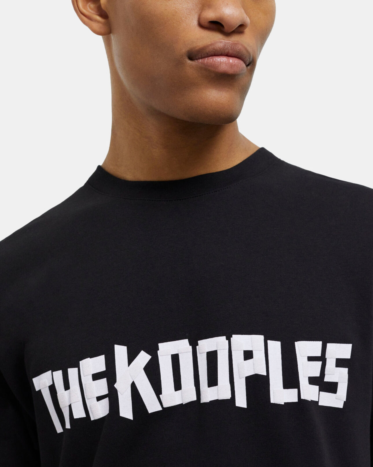 The Kooples HOMME BLACK t-shirt homme logo the kooples noir