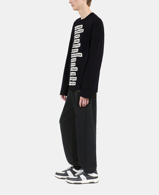 The Kooples HOMME BLACK WASHED t-shirt manches longues noir