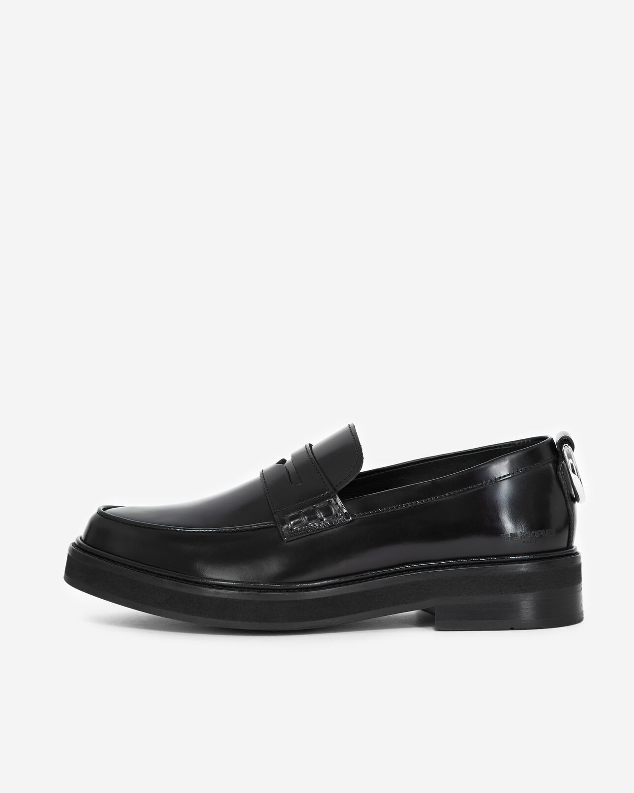 The Kooples DAMEN BLACK mokassins schwarz glacé-leder dick