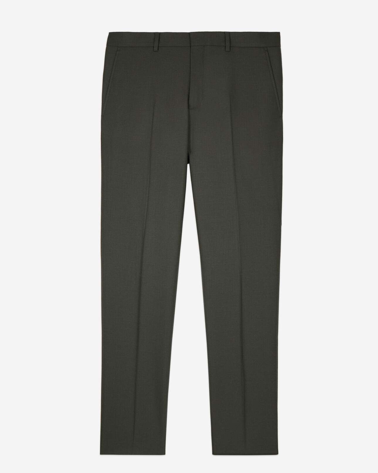 The Kooples MEN KAKI khaki wool suit trousers fitted trousers