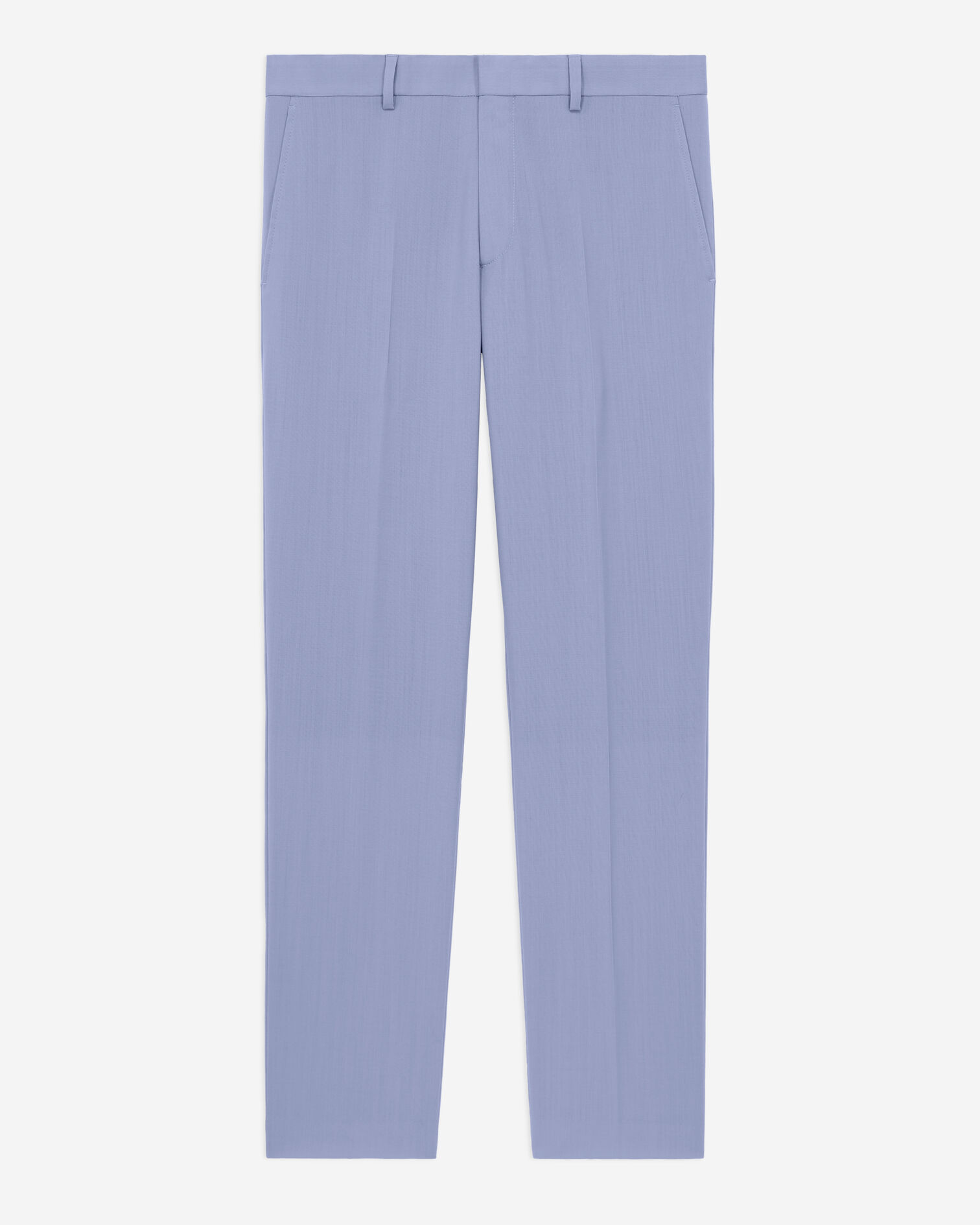 Blue end-on-end wool suit pants, LIGHT BLUE, hi-res image number null