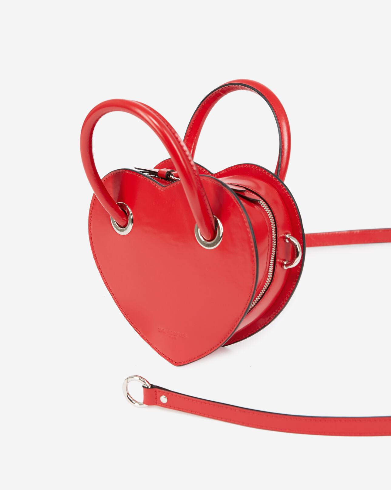The Kooples WOMEN RED red leather heart handbag