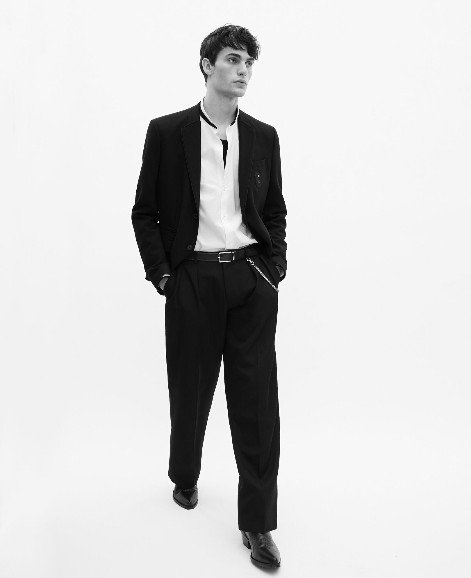 The Kooples HERREN BLACK zweifarbiger wendegürtel aus leder