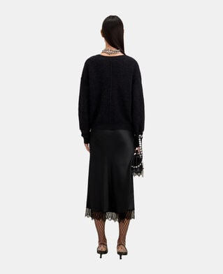 The Kooples F BLACK black wool-blend cardigan