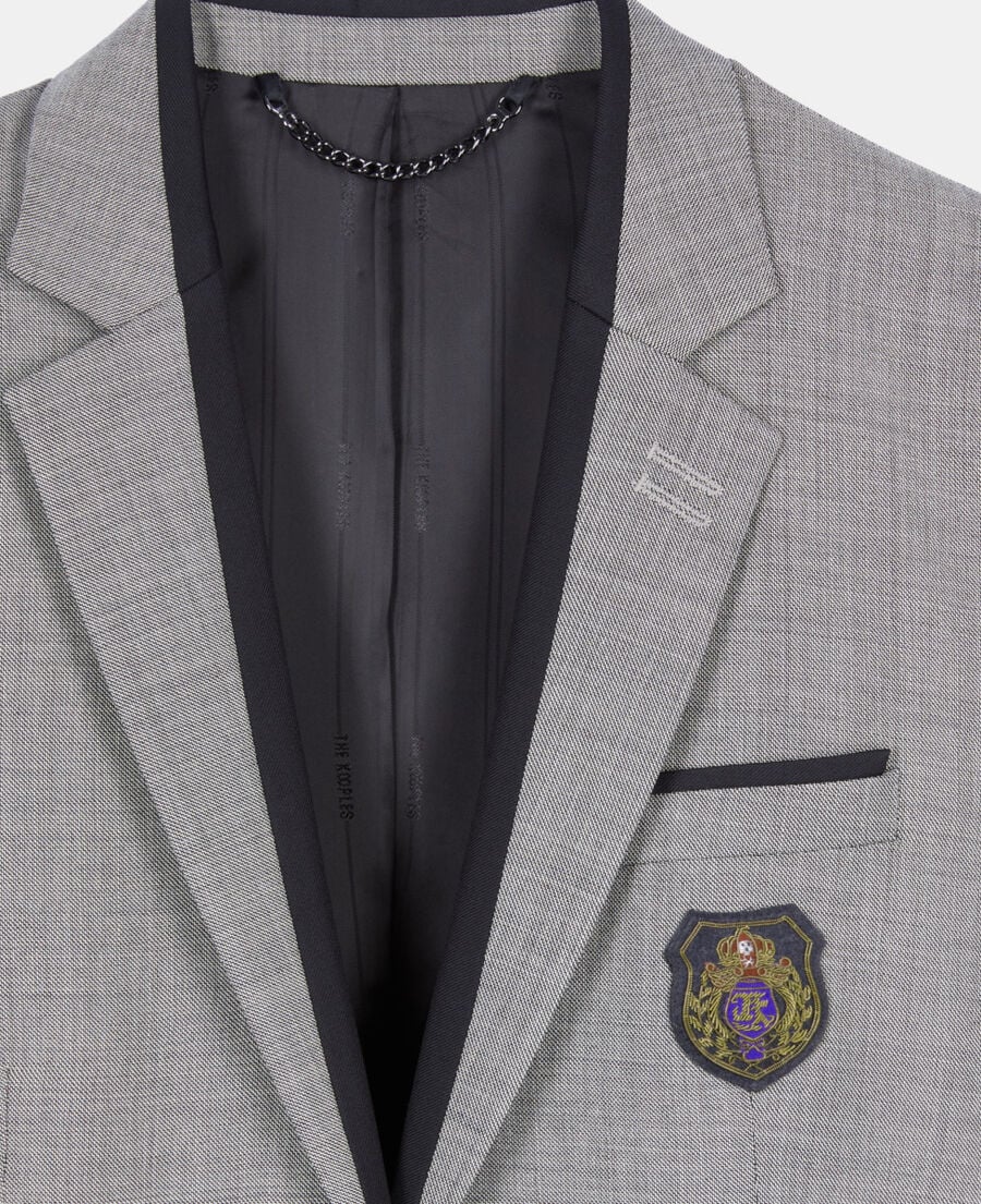 The Kooples MUJER BEIGE MELANGE chaqueta traje topo lana