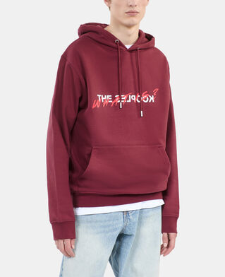 The Kooples HOMME BURGUNDY sweatshirt &agrave; capuche what is bordeaux