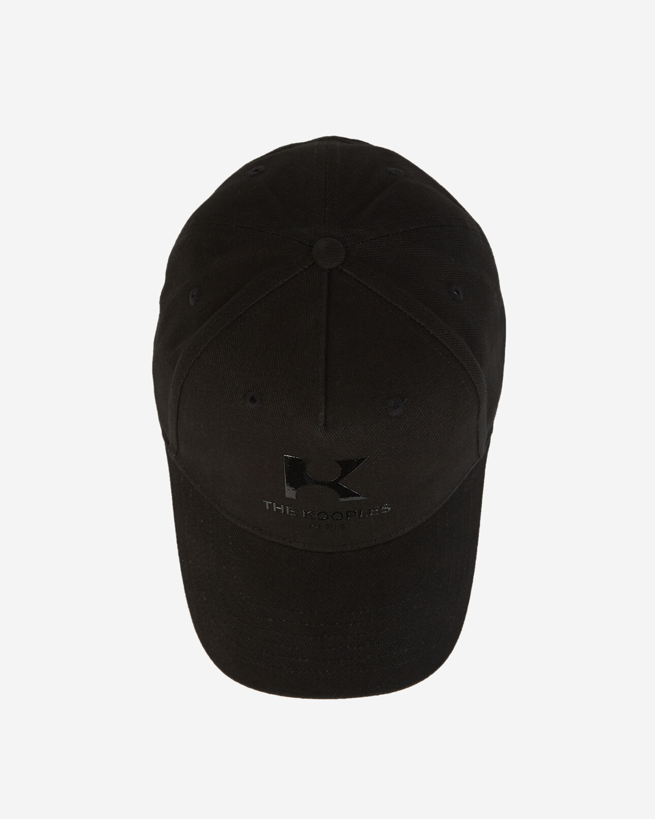 The Kooples MIXED BLACK black cap in cotton with rubber k logo